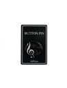 Ansteckbutton "All I need is Music" silber/glitter