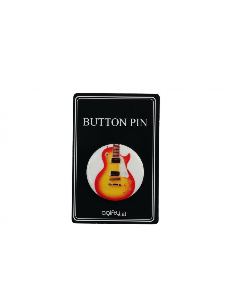 Ansteckbutton E-Gitarre rot/gelb