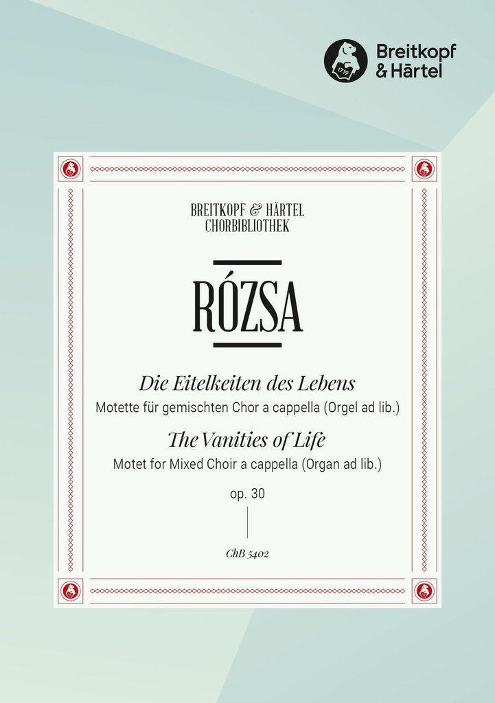 Die Eitelkeiten des Lebens / The vanities of life op. 30