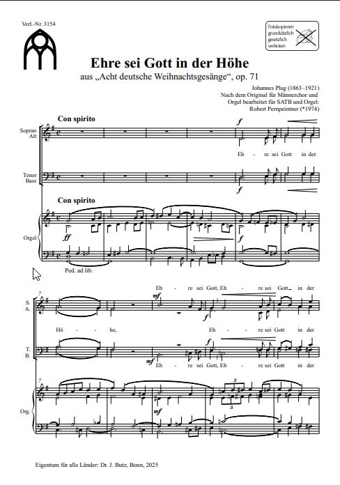 Ehre sei Gott in der Höhe op. 71/1