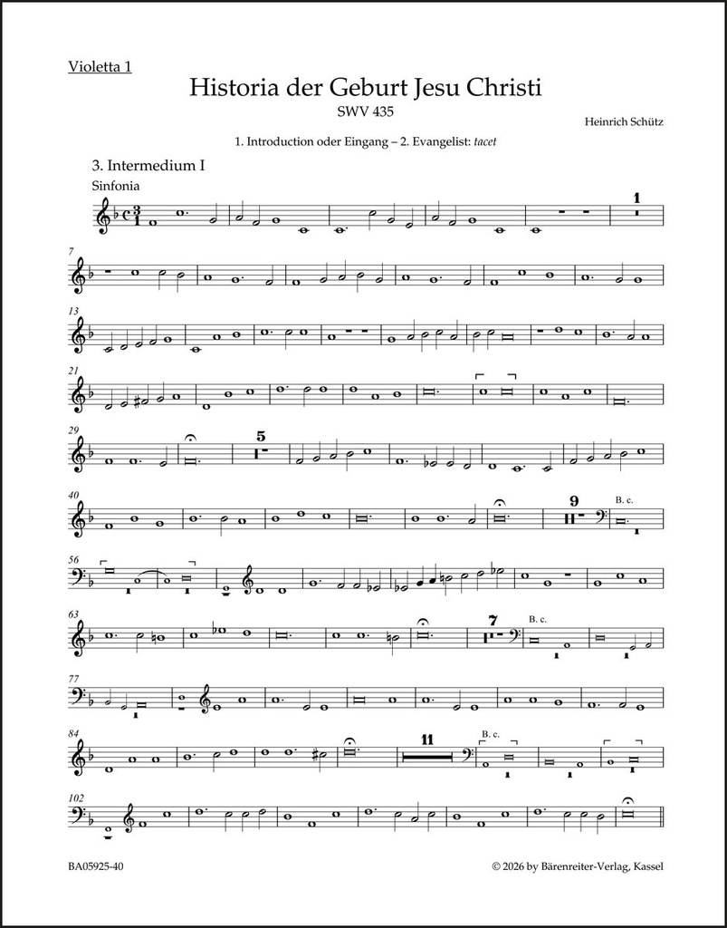 Historia der Geburt Jesu Christi SWV 435