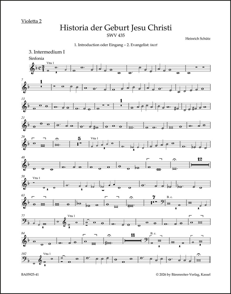 Historia der Geburt Jesu Christi SWV 435