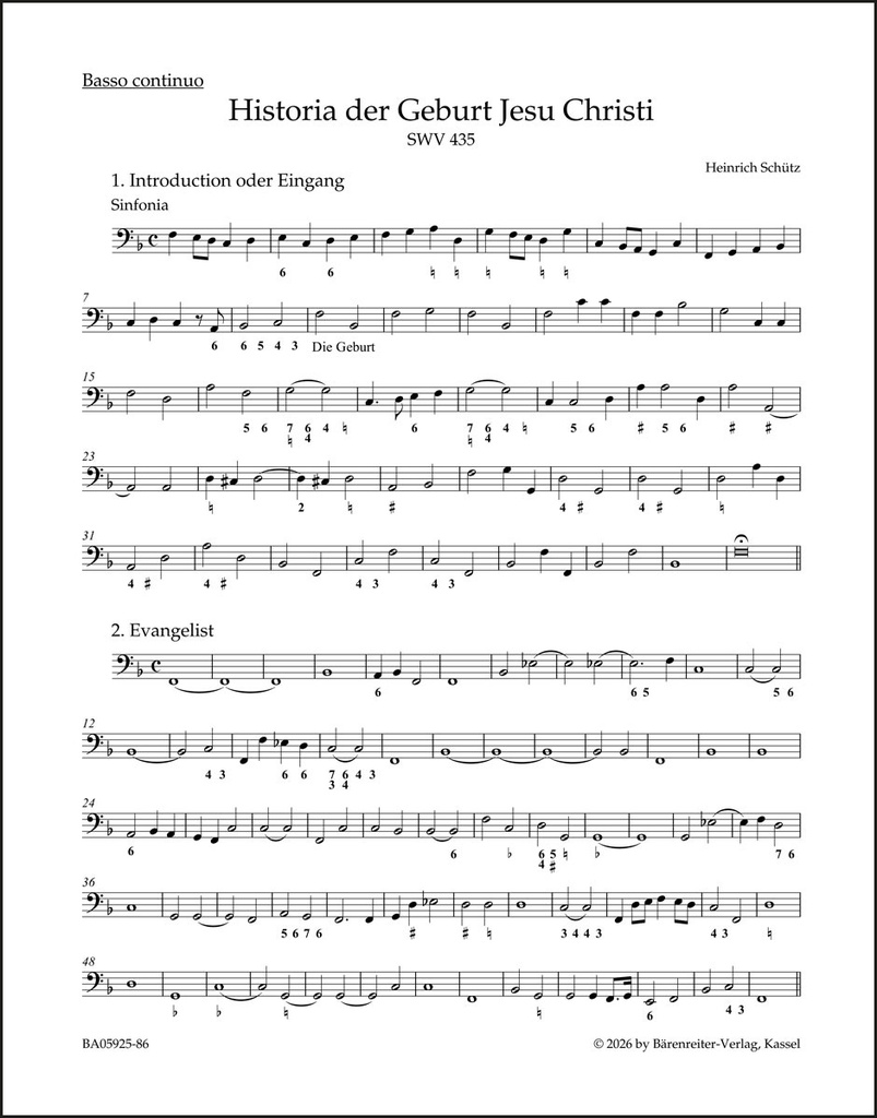 Historia der Geburt Jesu Christi SWV 435