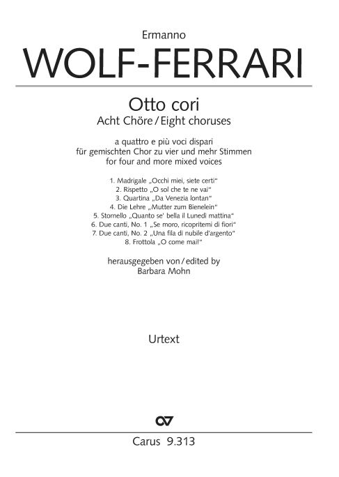 Otto Cori / Acht Chöre