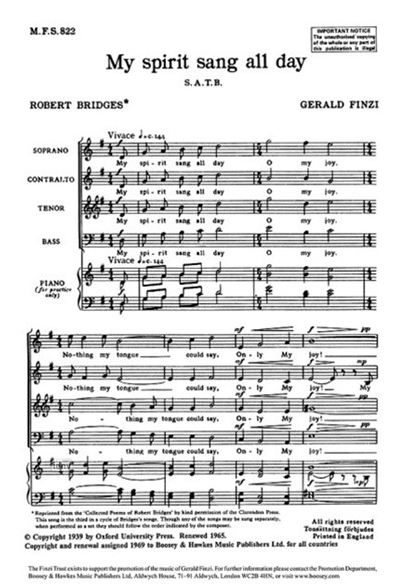 My spirit sang all day op. 17/3