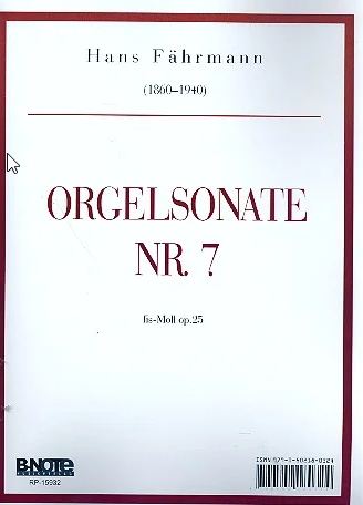 Orgelsonate Nr. 7 fis-moll op. 25