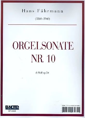 Orgelsonate Nr. 10 d-moll op. 54