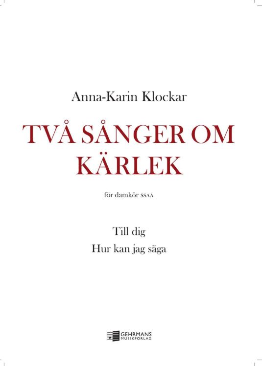 Tva sanger om kärlek