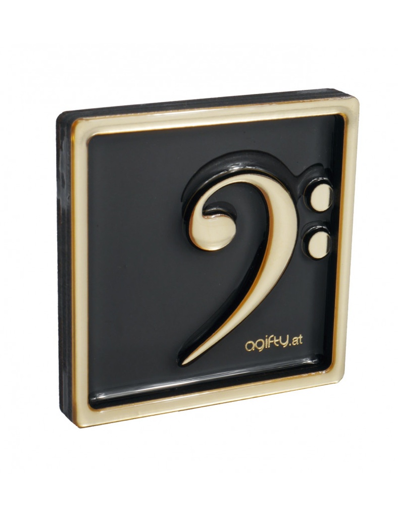 Magnet Bassschlüssel gold - Framed