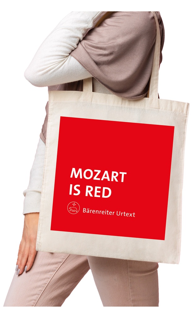 Tragtasche "Mozart is red"
