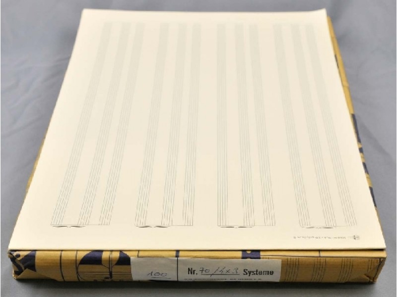 Notenpapier - Quart quer 4x3 Systeme (Orgel)