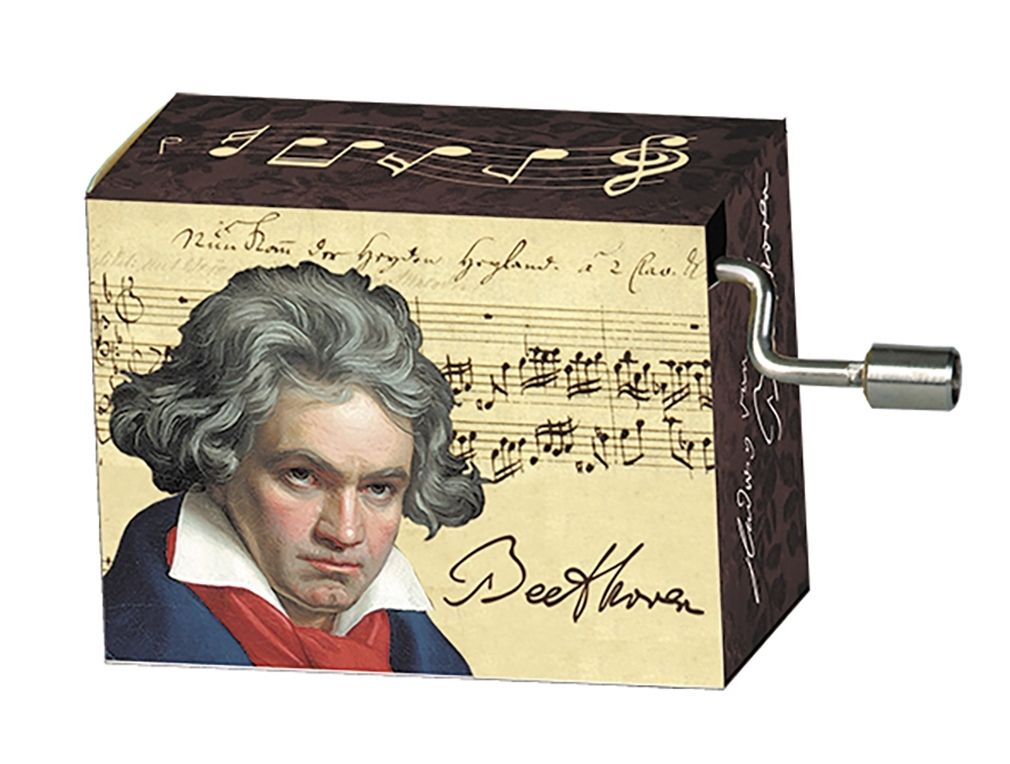 Musikbox / Spieluhr Beethoven (Portrait mit Signatur)