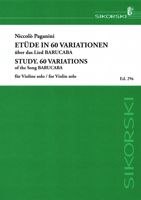 Etüden in 60 Variationen über das Lied "Barucabà" op. 14