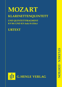 Klarinettenquintett A-Dur KV 581 und Fragment KV Anh. 91 (516c)