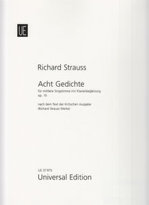 Acht Gedichte op. 10 - mittlere Stimme