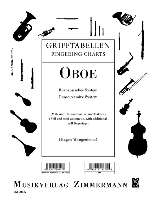 Grifftabelle für Oboe französisches System