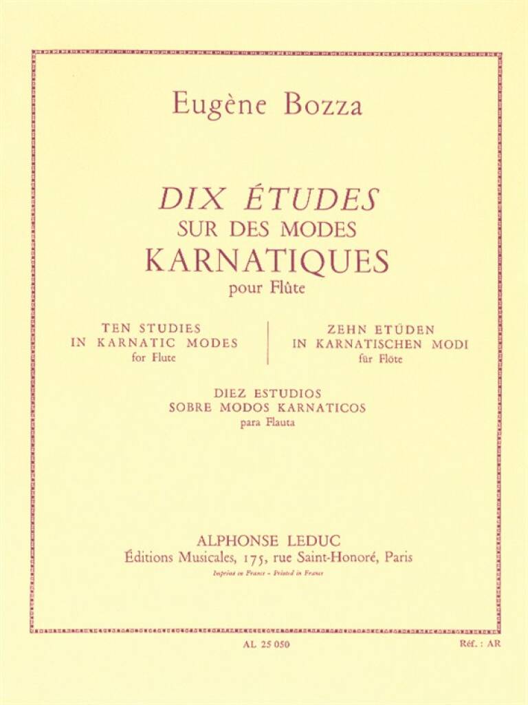 10 Etudes sur des Modes Karnatiques