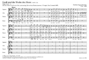 Groß sind die Werke des Herrn, HoWV V.63