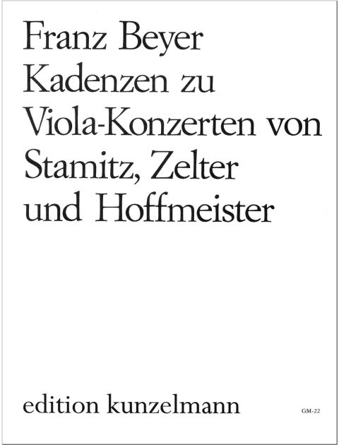 Kadenzen zu Viola Konzerten