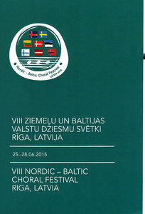 VIII Nordic-Baltic Choral Festival, Riga, Latvia 2015 -  Gala Concert Songbook