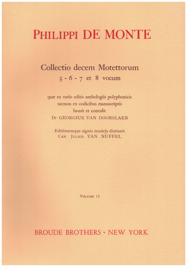 Collectio decem Motettorum 5 - 6 - 7 et 8 vocum