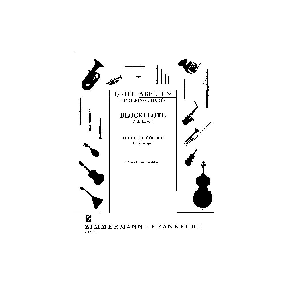 Grifftabelle Blockflöte F-Alt (barock)