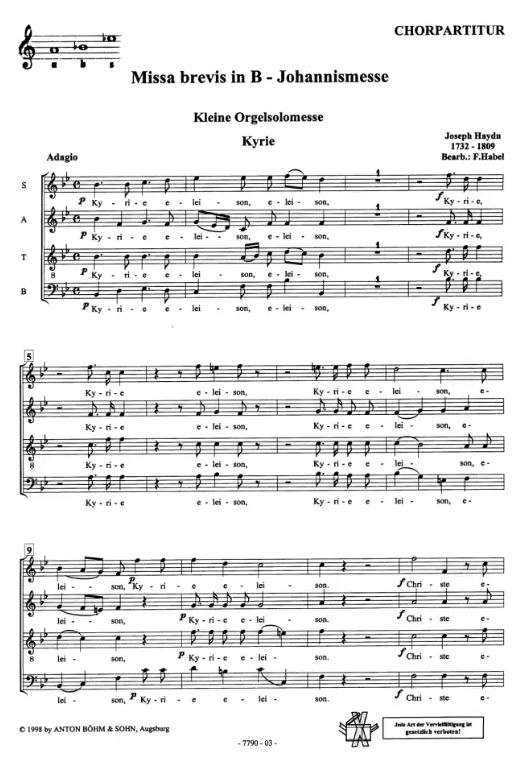 Kleine Orgelsolomesse, Hob. XXII:7