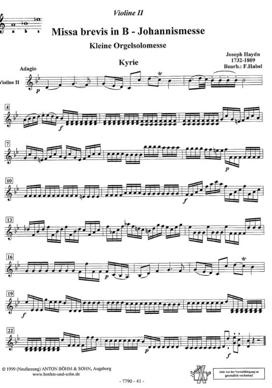 Kleine Orgelsolomesse, Hob. XXII:7