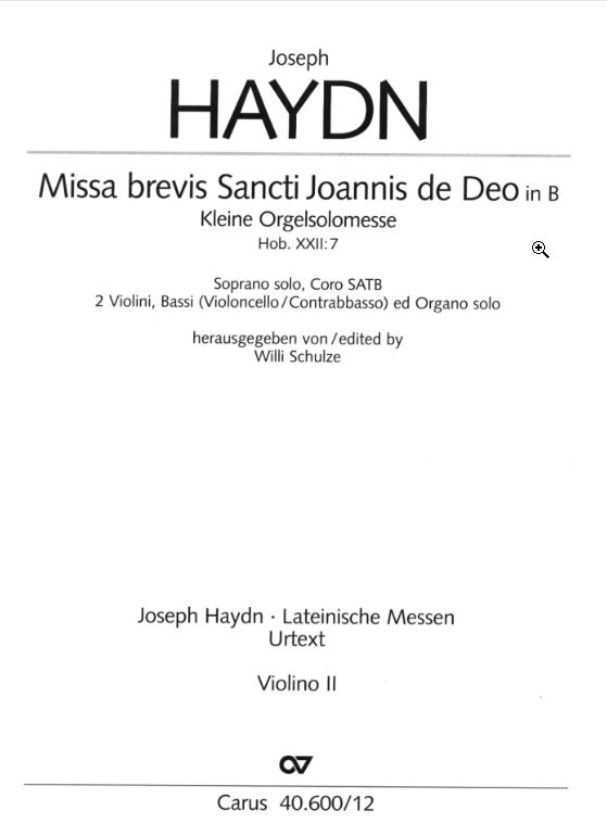 Kleine Orgelsolomesse, Hob. XXII:7