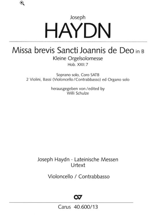 Kleine Orgelsolomesse, Hob. XXII:7