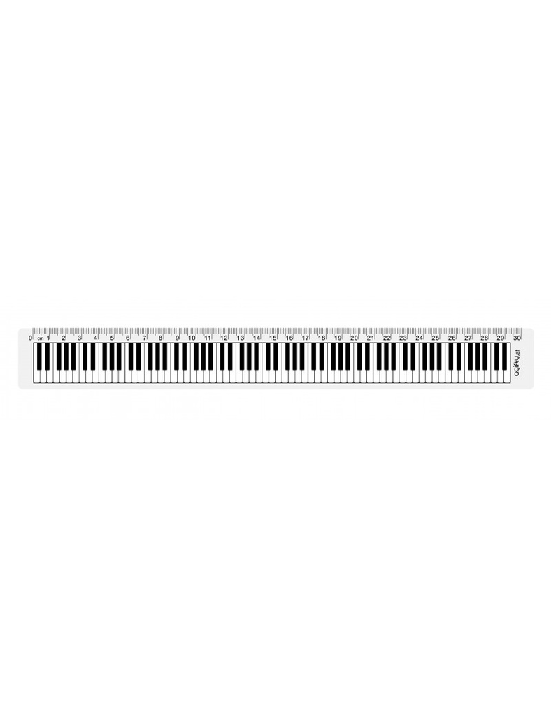 Lineal Tastatur 30cm - transparent