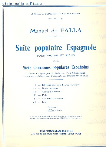 Jota  aus Suite Populaire Espagnole