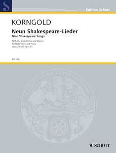 Neun Shakespeare-Lieder op. 29 und op. 31