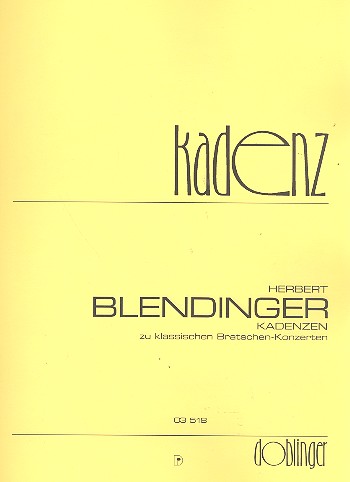 Kadenzen zu klassischen Bratschenkonzerten