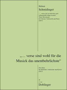 ...verse sind wohl für die Musick das unentbehrlichste