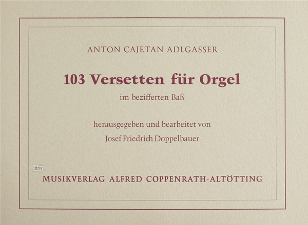 103 Versetten für Orgel