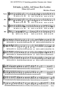 Ich halte es dafür, daß dieser Zeit Leiden