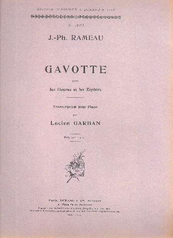 Gavotte pour les heures et les zephirs