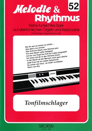 Tonfilmschlager - Melodie + Rhythmus 52