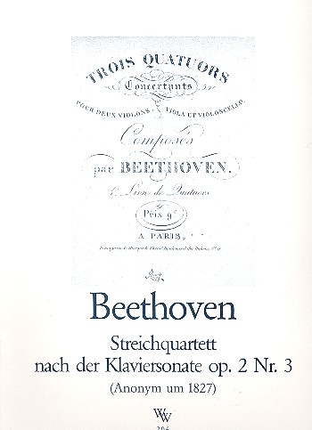 [8454] Streichquartett nach der Klaviersonate op. 2 Nr. 3