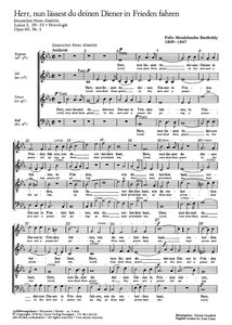 [134054] Herr, nun lässest du deinen Diener in Frieden fahren, op. 69/1