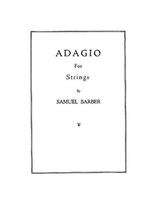 [51452] Adagio for Strings op. 11