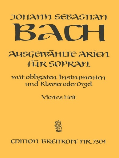 [128445] Ausgewählte Arien für Sopran mit obligaten Instrumenten  - Viertes Heft