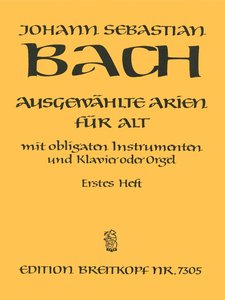 [128446] Ausgewählte Arien für Alt mit obligaten Instrumenten  - Erstes Heft