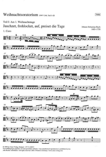 [214790] Weihnachtsoratorium Teil I - III, BWV 248