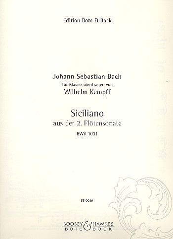 [53535] Siciliano aus der 2. Flötensonate BWV 1031