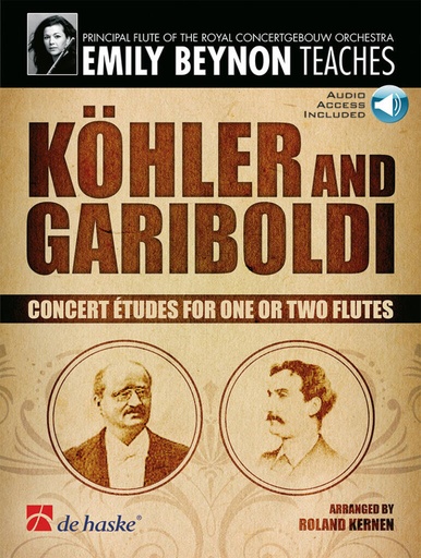 [230005] Concert Etudes (+CD) for 1-2 flutes - Emily Beynon teaches Köhler and Gariboldi