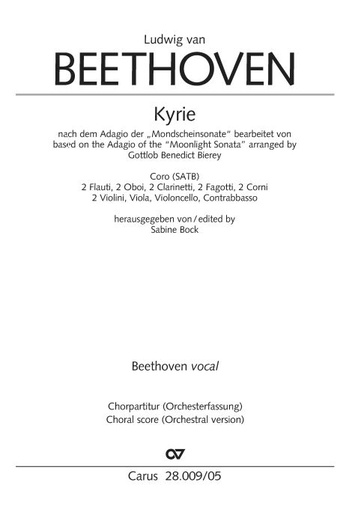 [320107] Kyrie, nach dem Adagio der Mondscheinsonate, op. 27/2