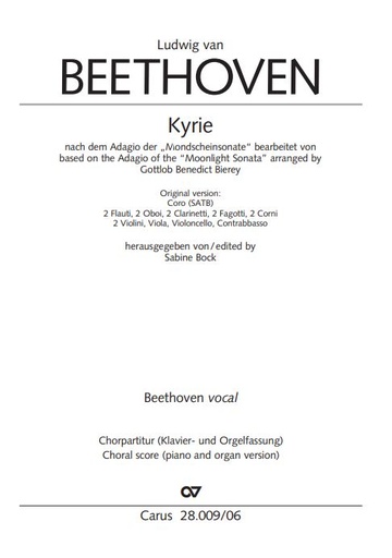 [320110] Kyrie nach dem Adagio der Mondscheinsonate, op. 27/2