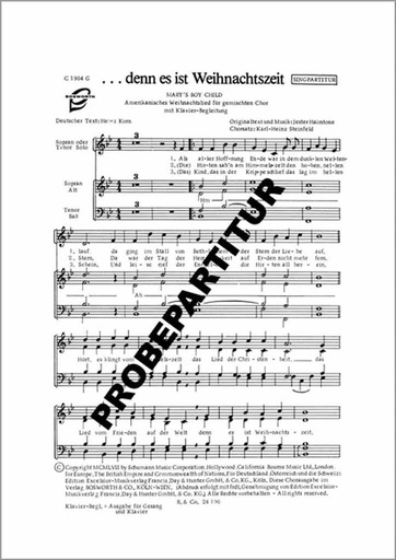 [90966] Denn es ist Weihnachtszeit ( = Mary's boy child )